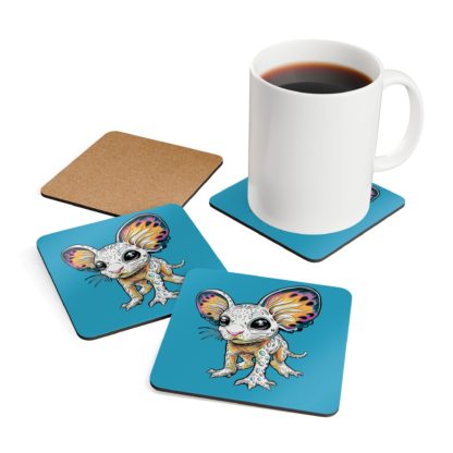 Cute Creatures from Outer Space Corkwood Coaster Set - Image 5