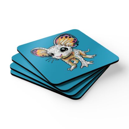 Cute Creatures from Outer Space Corkwood Coaster Set - Image 4