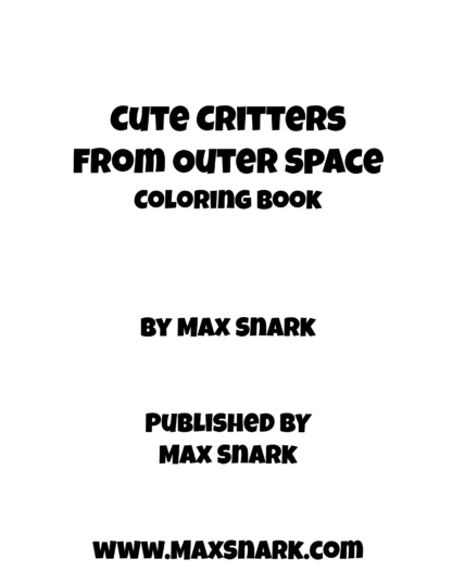 Cute Critters from Outer Space: Coloring Book for Kids and Adults - Image 3