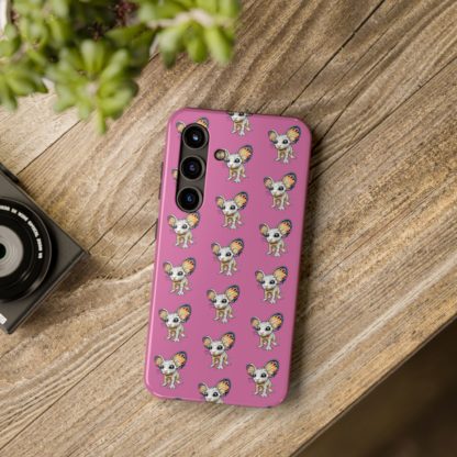 Galaxy Phone Case, Cute Critters from Outer Space Pink Tough Case by Max Snark, Space Creatures Cover, Alien Animals Protective Case